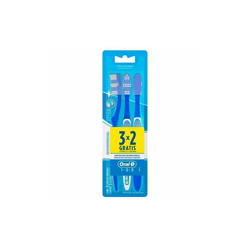 Escova Dental Kit Cerda Média Com 3 Unidades Oral-b