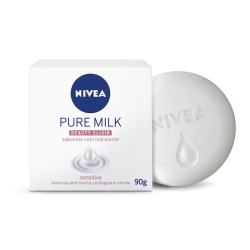 Sabonete Barra Hidratante Pure Milk Beauty Elixir Sensitive Nivea 90g
