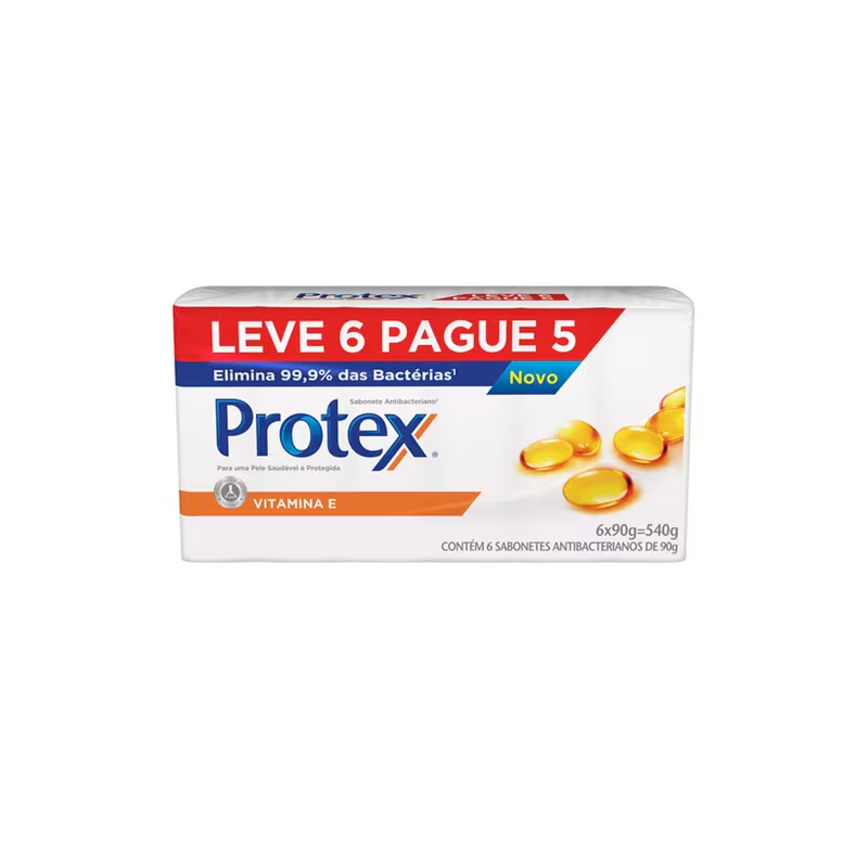 Sabonete Protex Vitamina E. 90g Embalagem Leve 6 Pague 5 Un