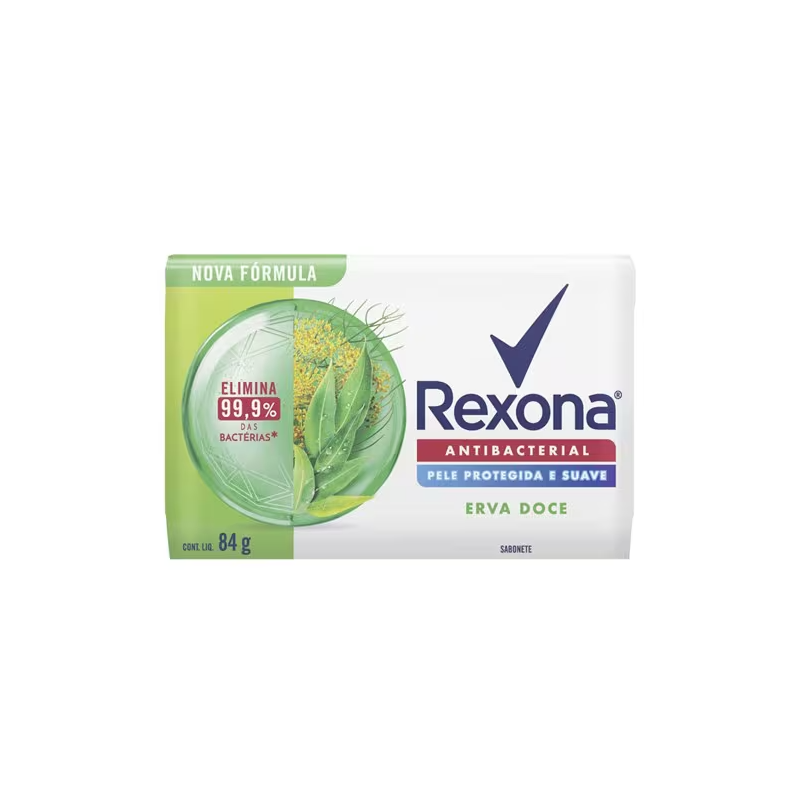 Sabonete Antibacteriano Erva Doce Rexona 84g