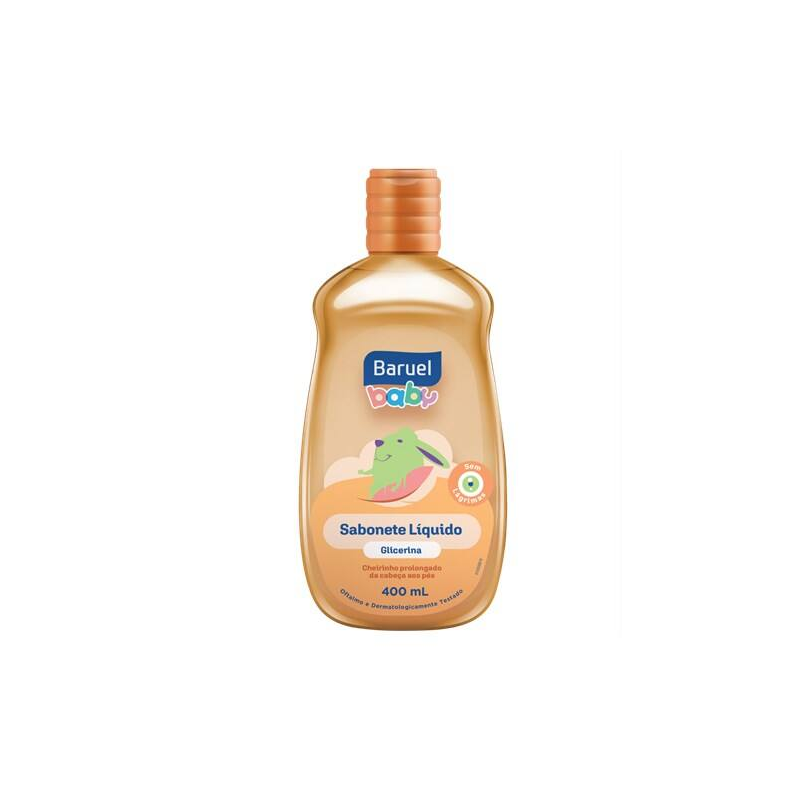 Sabonete Líquido com Glicerina da Cabeça Aos Pés Baruel Baby Frasco 400ml