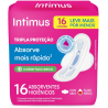 Absorvente Tripla Proteção Seca Com Abas Intimus Leve 16 E Pague 14 Unidades