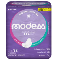 Absorvente Suave com Abas Modess 32un