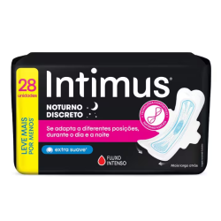 Absorvente Noturno Discreto com Abas Intimus 28un