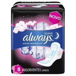 Absorvente Noturno Always com Abas 8 Uni