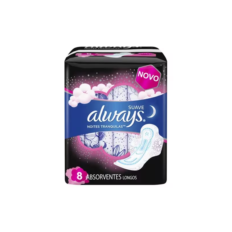 Absorvente Noturno Always com Abas 8 Uni