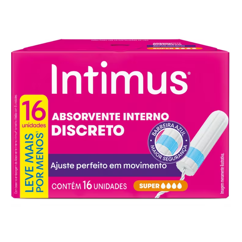 Absorvente Interno Super Intimus 16un