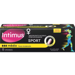 Absorvente Sport Médio com Aplicador Intimus 8un