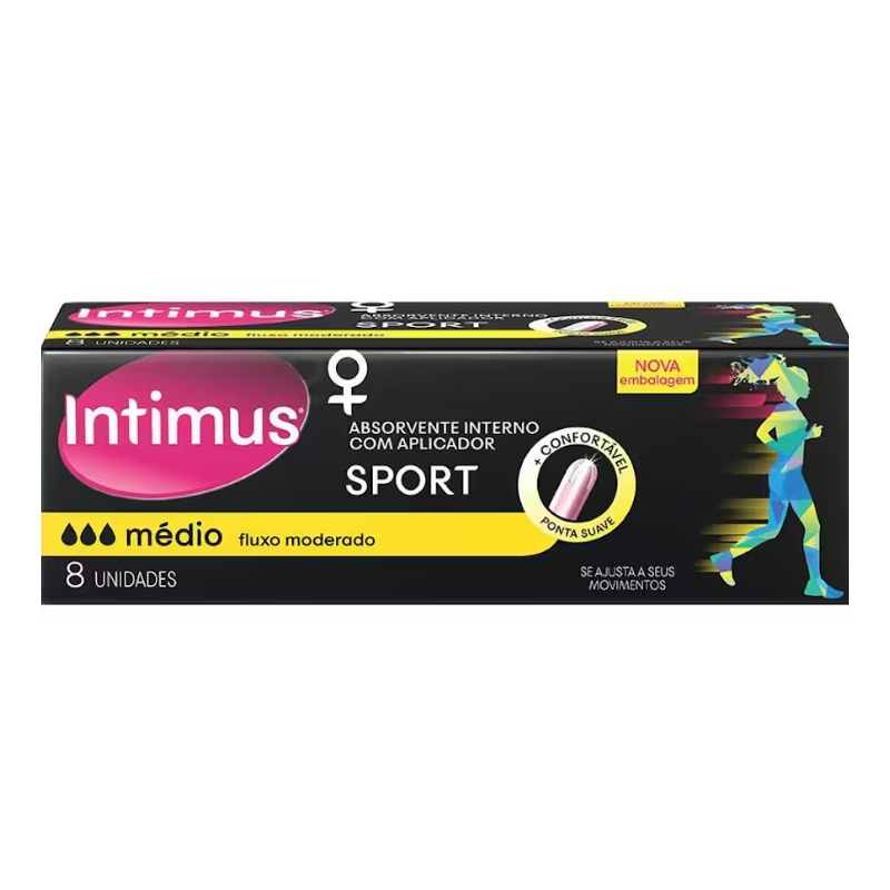 Absorvente Sport Médio com Aplicador Intimus 8un