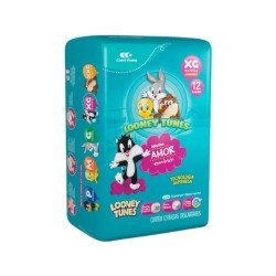 Fralda Descartável Infantil Tamanho Xg Baby Looney Tunes 12un