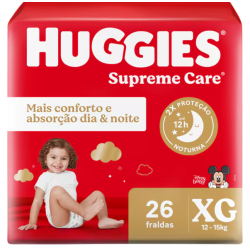 Fralda Supreme Care Huggies Xg 26un