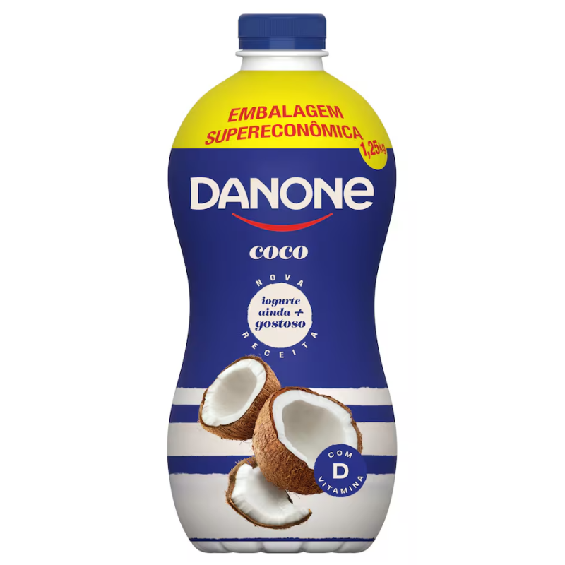 Iogurte Líquido Parcialmente Desnatado Sabor Coco Danone 1,25kg