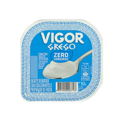Iogurte Grego Desnatado Zero Gordura Zero Açúcar Vigor 90g