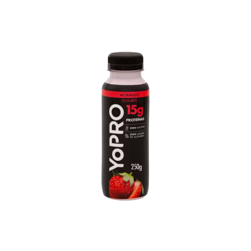 Iogurte Líquido Yopro Morango 15g de Proteínas 250g