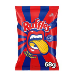 Batata Chips Ondulada Sabor Churrasco Ruffles 68g