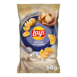 Batata Frita Rústica Sabor Sal Marinho Lays 68g