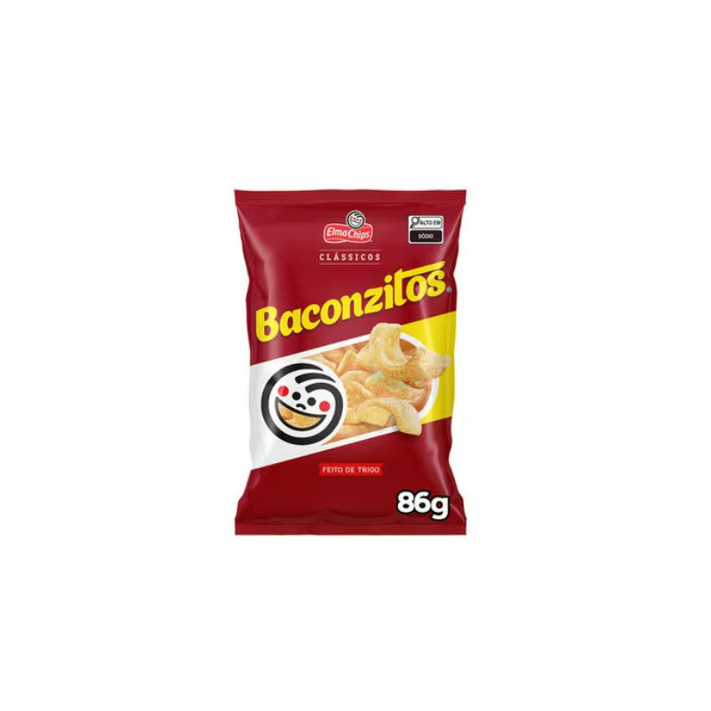 Salgadinho de Milho Sabor Bacon Elma Chips Baconzitos 86g