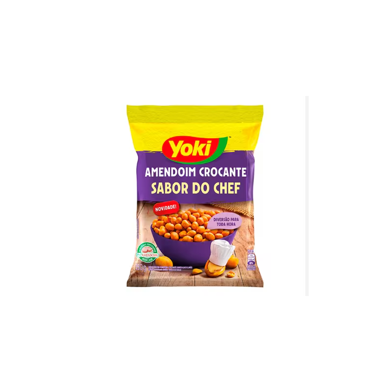 Amendoim Crocante Alho E Limão Yoki Sabor do Chef Pacote 150g