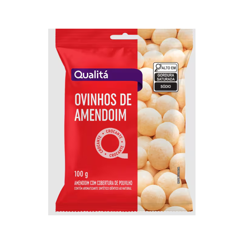 Ovinhos De Amendoim Crocante Polvilho Qualita Pacote 100g