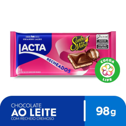 Chocolate Ao Leite Lacta Com Recheio Sonho de Valsa Lacta 98g