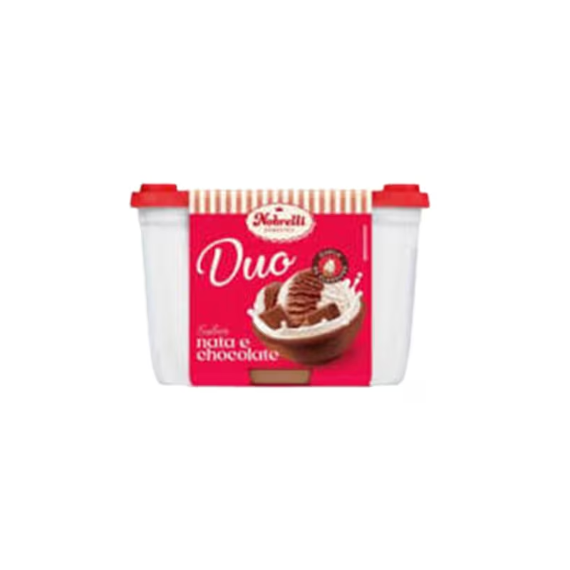 Sorvete Nata e Chocolate Duo Nobrelli Pote 1,3l