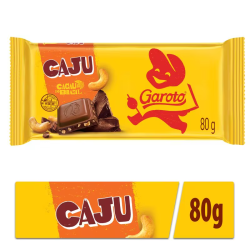 Chocolate Ao Leite com Castanha-De-Caju Garoto 80g