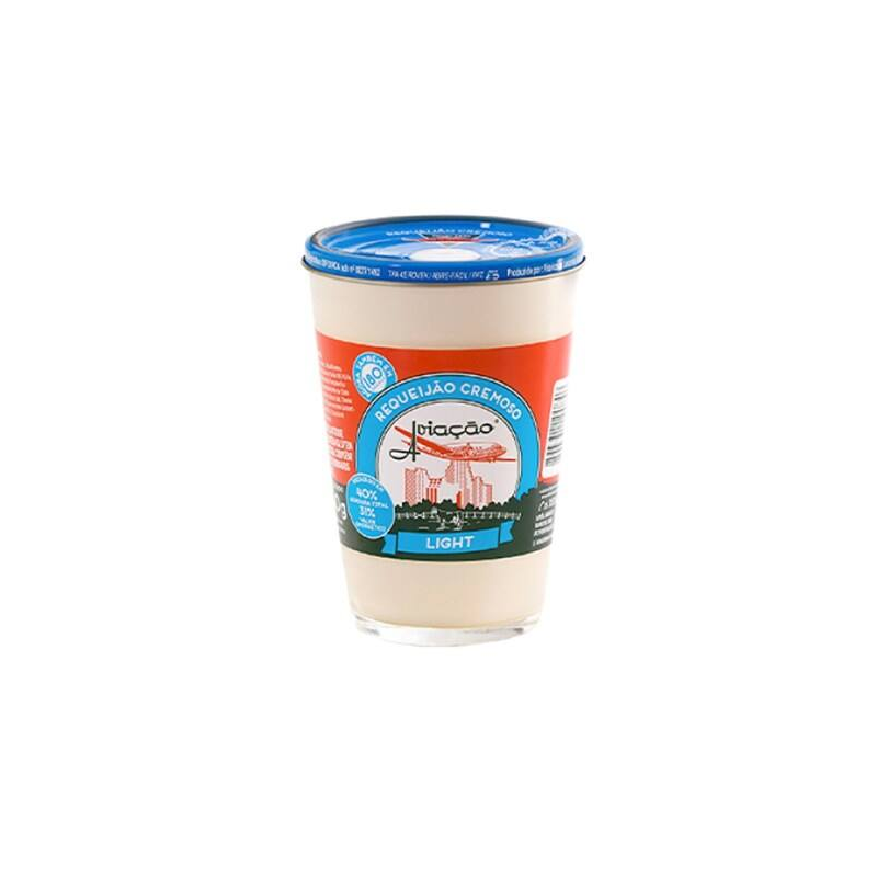 Requeijão Aviação Cremoso Light Copo 250g