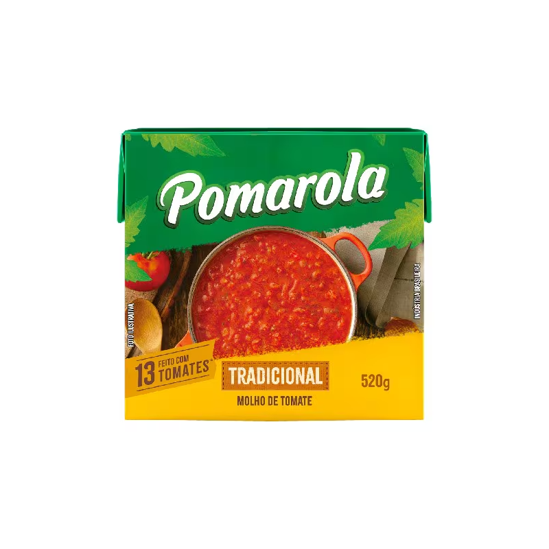 Molho de Tomate Tradicional Pomarola Caixa 520g