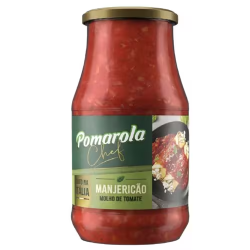 Molho Tomate Pomarola Manjericão Vidro 420g