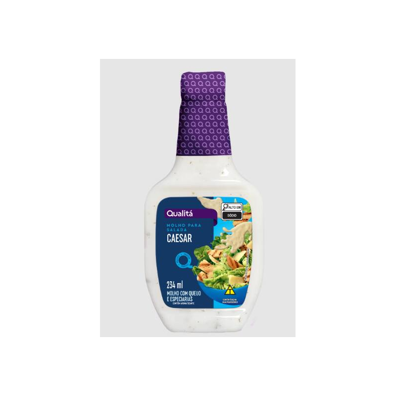 Molho para Salada Sabor Cebola, Alho e Salsa Qualitá Squeeze 234ml