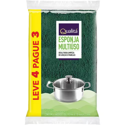 Esponja Multiuso Qualitá Leve 4 Pague 3 Unidades
