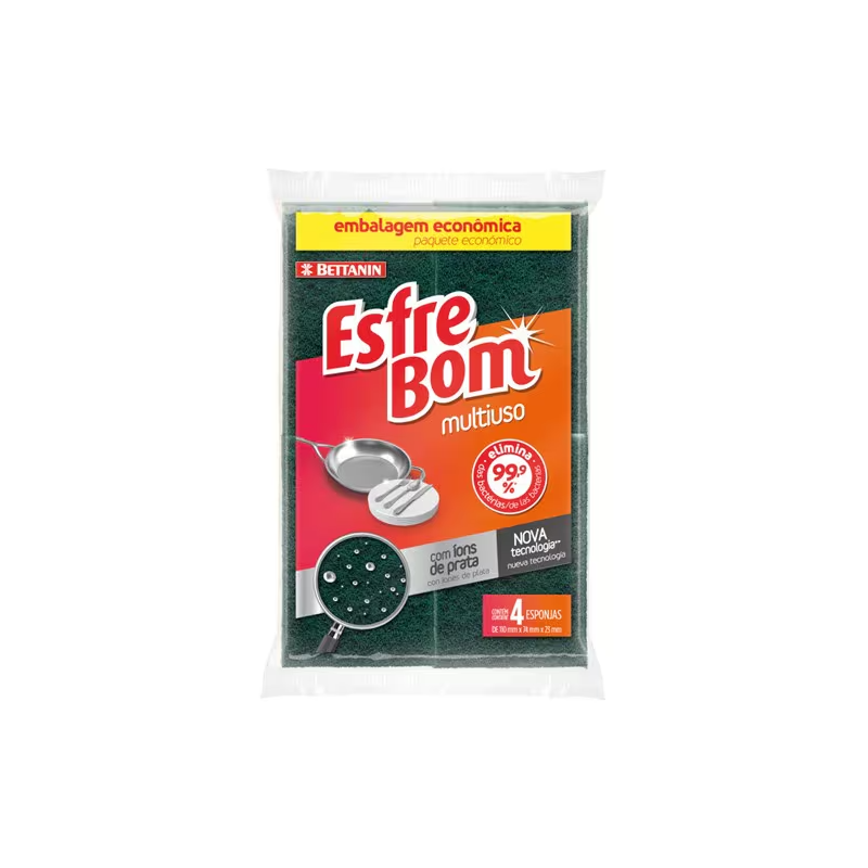 Esponja Multiuso Esfrebom Leve 4 Pague 3un