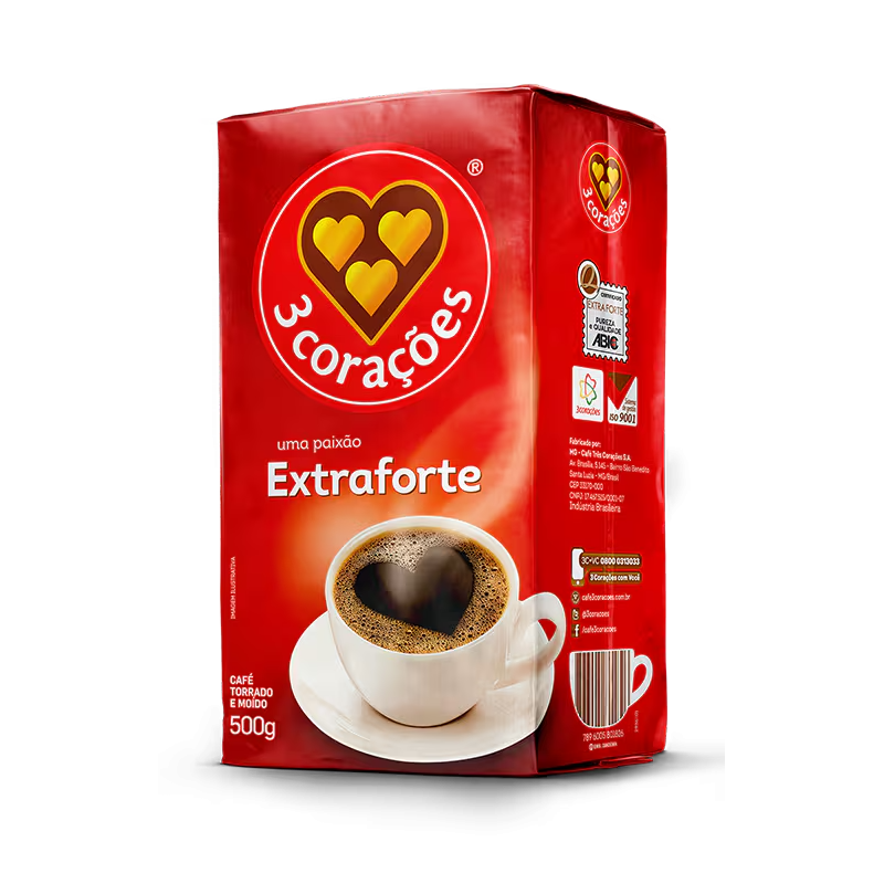 Café 3 Corações Extra Forte Almofada 500g