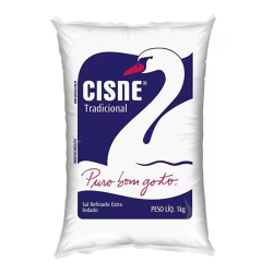 Sal de Cozinha Refinado Cisne 1kg
