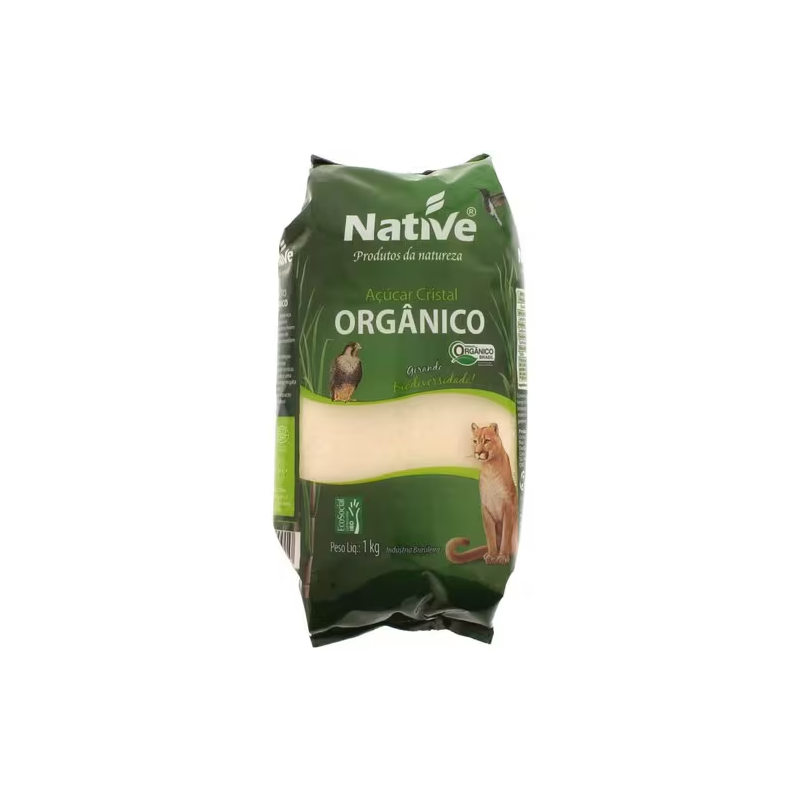 Açúcar Cristal Orgânico Native Claro o Pacote 1kg