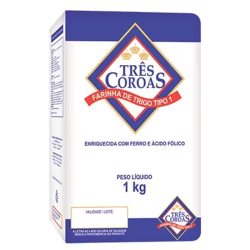 Farinha de Trigo Três Coroas Tipo 1 Embalagem 1kg
