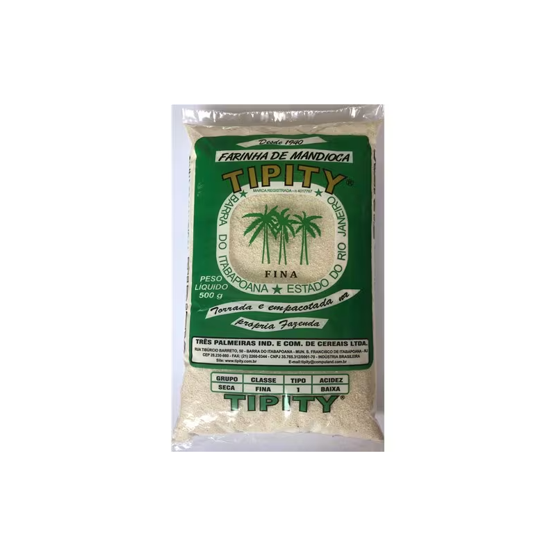 Farinha de Mandioca Tipity Fina Tipo 1 Embalagem 500g