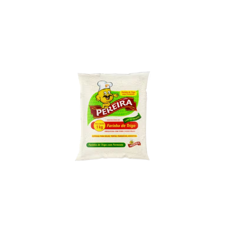 Farinha de Trigo Tipo 1 Com Fermento Célio Pereira 1kg