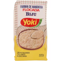 Farinha de Mandioca Tipo Único Flocada Biju Yoki Pacote 500g