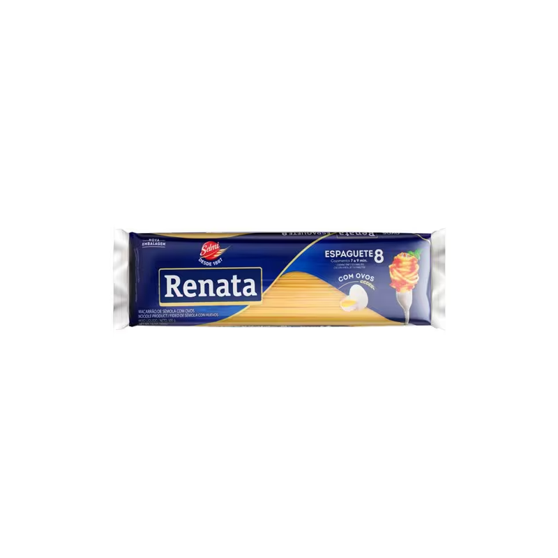 Macarrão com Ovos Renata Espaguete N8 Pacote 500g