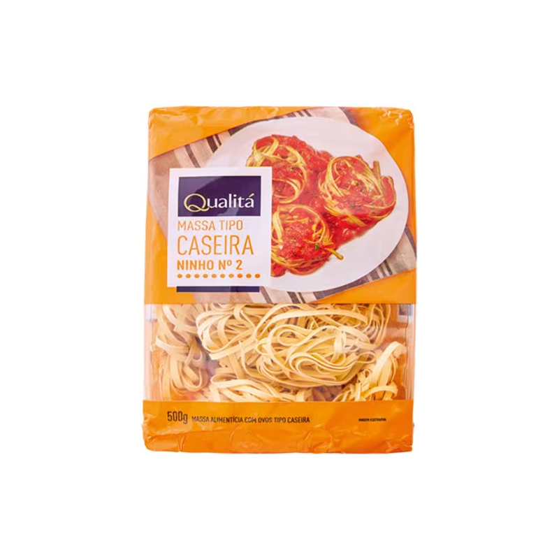 Macarrão Massa Tipo Caseira Ninho Número 2 Qualitá 500g