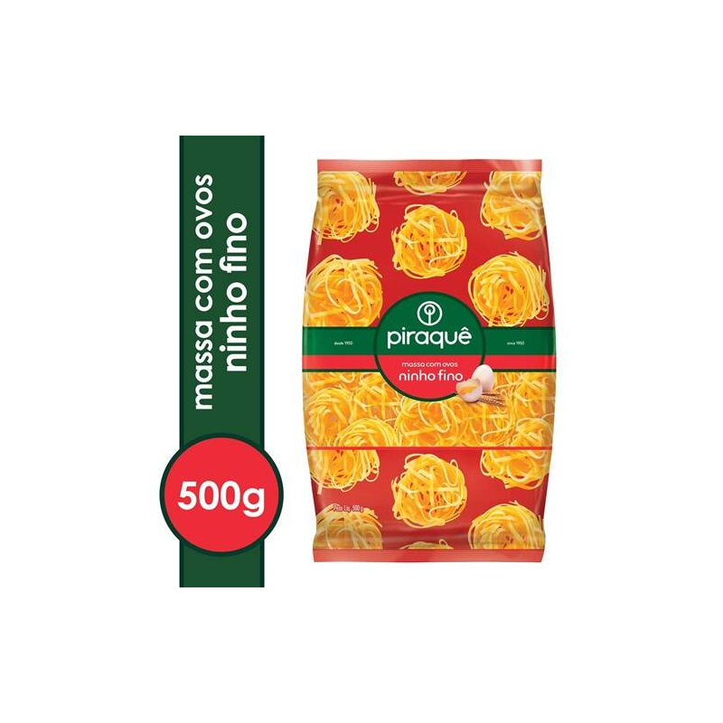 Macarrão Piraquê com Ovos Ninho Fino 500g