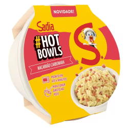 Macarrão com Bacon Carbonara Hot Bowls Sadia 300g