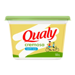 Margarina Cremosa Sem Sal Qualy 500g