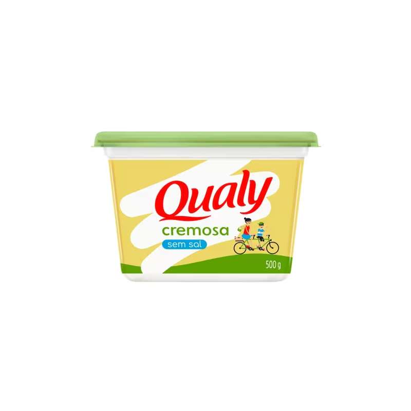 Margarina Cremosa Sem Sal Qualy 500g