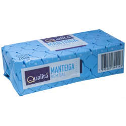 Tablete de Manteiga sem Sal Qualitá 200g