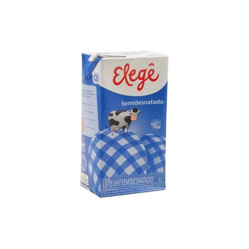 Leite Uht Semi Desnatado Elegê 1l