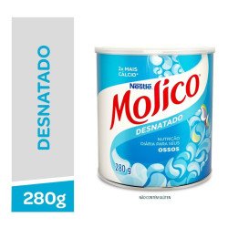 Leite em Pó Molico Lata 280g 2x Mais Cálcio