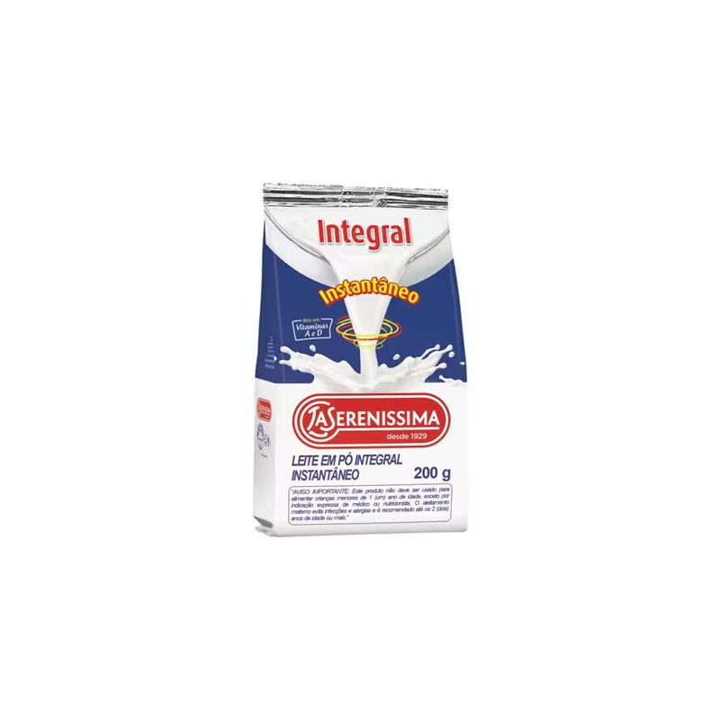 Leite em Pó Instantâneo Integral La Sereníssima 200g