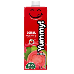 Suco Pronto Yummy Fresh Néctar Misto de Goiaba e Maça Caixa 1 Litro